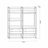 Guarda Roupa Closet Modulado Industrial Quarto Solteiro Olivar Aberto 178cm-Off White- Off White - 2