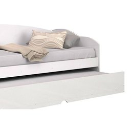 Sofá Cama Solteiro Funny III c/ Auxiliar Branco - Conquista - 4