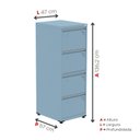 Ver imagem 5 de Gaveteiro Arquivo para Escritório em Aço 4 Gavetas