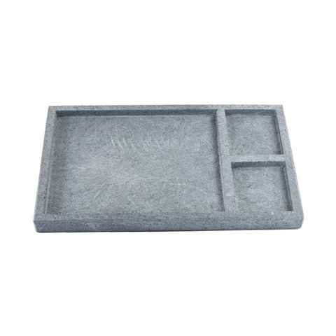 Tábua Pedra Sabão Borda Pé Divisórias para Servir G 30x20cm Industria São Jose Af1157indsj