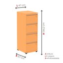 Ver imagem 5 de Gaveteiro Arquivo para Escritório em Aço 4 Gavetas