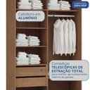 Ver imagem 6 de Guarda-Roupa 2 Portas de Correr com 1 Espelho 2 Gavetas Requinte 100% MDF