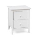 Ver imagem 2 de Mesa de Cabeceira 2 Gavetas em Madeira Maciça Nest Branco