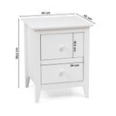 Ver imagem 3 de Mesa de Cabeceira 2 Gavetas em Madeira Maciça Nest Branco