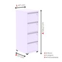 Ver imagem 5 de Gaveteiro Arquivo de Aço 4 Gavetas 136,2cm X 57cm X 47cm