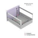 Ver mais imagens de Gaveteiro Arquivo de Aço 4 Gavetas 136,2cm X 57cm X 47cm