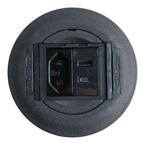 Caixa Embutir 1 Tomada 2 Usb (tipo A+c) Moveis Escritorio