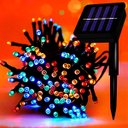 Ver imagem 2 de Pisca Cordão 300 Lâmpadas Led Solar Colorido de Natal de 30m