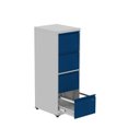 Ver imagem 3 de Gaveteiro Arquivo de Aço 4 Gavetas OF04SLTCM Azul e Cinza