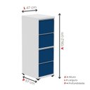 Ver imagem 5 de Gaveteiro Arquivo de Aço 4 Gavetas Of04sltcm