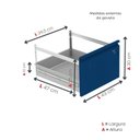 Ver imagem 7 de Gaveteiro Arquivo de Aço 4 Gavetas OF04SLTCM Azul e Cinza