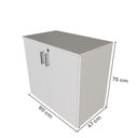 Ver imagem 4 de Escrivaninha Mesa Escritório com Armário Baixo e Aéreo com Chave Modular Conjuntocubos 170cm Branco