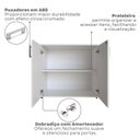 Ver mais imagens de Escrivaninha Mesa Escritório com Armário Baixo e Aéreo com Chave Modular Conjuntocubos 170cm Branco