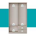 Ver imagem 6 de Guarda Roupa Solteiro 4 Portas Milan Carraro Avelã