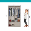 Ver imagem 7 de Guarda Roupa Solteiro 4 Portas Milan Carraro Avelã