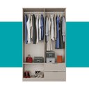 Ver imagem 5 de Guarda Roupa Solteiro 4 Portas Milan Carraro Avelã