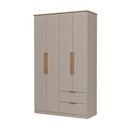 Ver imagem 2 de Guarda Roupa Solteiro 4 Portas Milan Carraro Avelã