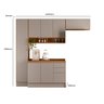 Cozinha Modulada 4 Peças 7 Portas 3 Gavetas com Rodapé em PVC Acácia - 4