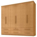 Ver imagem 1 de Guarda Roupa Casal 6 Portas 6 Gavetas Mari 230 cm Cinamomo Zanz