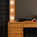 Ver imagem 3 de Camarim Anne 5 Gavetas 9 Lampadas Led Mavaular Naturale