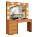 Ver imagem 2 de Camarim Anne 5 Gavetas 9 Lampadas Led Mavaular Naturale