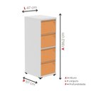 Ver imagem 5 de Gaveteiro Arquivo de Aço 4 Gavetas Of04sltcm