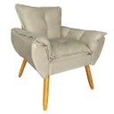 Ver imagem 1 de Poltrona Decorativa Opala Quarto Infantil de Criança Suede Bege Areia Claro - Borsuk