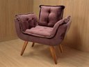 Ver imagem 1 de Poltrona Decorativa 1 Lugar 500 Marrom Rebeca