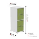 Ver imagem 5 de Gaveteiro Arquivo de Aço 4 Gavetas Of04sltcm