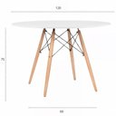 Ver imagem 3 de Mesa 120cm Redonda Eiffel Eames Pés de Madeira Design Contemporâneo