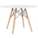 Ver imagem 1 de Mesa 120cm Redonda Eiffel Eames Pés de Madeira Design Contemporâneo
