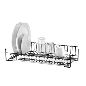 Escorredor De Louças Aéreo Preto Fosco Bandeja 57cm Schmitt