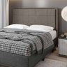 Cabeceira Cama Box King Canada 195 Cm Suede MV Estofados Bege - 2