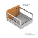 Ver mais imagens de Gaveteiro Arquivo de Aço 4 Gavetas 136,2x47x57 Cm