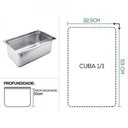 Ver imagem 3 de Cuba Gastronomica Inox Gn 1/1 X 200mm (530X325mm)