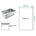 Ver imagem 2 de Cuba Gastronomica Inox Gn 1/1 X 200mm (530X325mm)