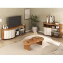 Ver imagem 1 de Kit para Sala de Estar Rack e Mesa Centro e Buffet Magnum Marrom