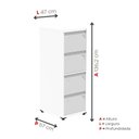 Ver imagem 5 de Gaveteiro Arquivo para Escritório em Aço 4 Gavetas