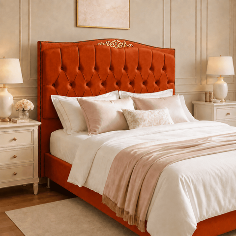 Cabeceira Greta 160cm Estofada Veludo p/ Cama Box Casal Queen Quarto