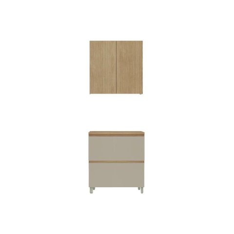 Cozinha Modulada Nesher 2 Peças Rainha CZ423 Nature/Greige