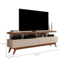 Ver imagem 2 de Rack para TV Cairo 55 Polegadas 160cm MDP MDF Freijó Off White Germai Móveis
