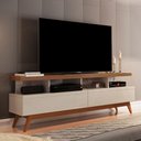 Ver imagem 1 de Rack para TV Cairo 55 Polegadas 160cm MDP MDF Freijó Off White Germai Móveis