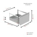 Ver imagem 7 de Gaveteiro Arquivo de Aço 4 Gavetas 136,2x47x57 Cm