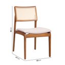 Ver imagem 3 de Kit com 04 Cadeiras Madeira Maciça Estela CabeCasa MadeiraOriginals Marrom/Bege