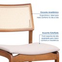 Ver imagem 4 de Kit com 04 Cadeiras Madeira Maciça Estela CabeCasa MadeiraOriginals Marrom/Bege