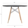 Mesa 120cm Redonda Eiffel Eames Pés de Madeira Design Mdf Tx - 3