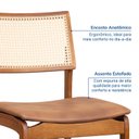 Ver imagem 5 de Kit com 04 Cadeiras Madeira Maciça Estela CabeCasa MadeiraOriginals Marrom/Caramelo