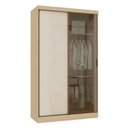 Ver imagem 1 de Guarda Roupa Modulado Mônaco 2 Portas de Correr 3 Gavetas MDF MDP Off White Luciane Móveis 134,5cm