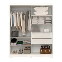 Ver imagem 3 de Guarda-roupa Helena 2 Portas 2 Gavetas 100% Mdf Branco - Acp Móveis