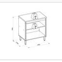 Ver imagem 4 de Balcao para Cozinha 2 Portas e 3 Gavetas 80cm Allure Marrom/Jequitibá/Gris Fosco